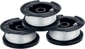 BLACK+DECKER Weed Eater String, Trimmer Line, 3-Pack, 30-Feet of Replacement Spool, 0.065-Inch Diameter (AF1003ZP)