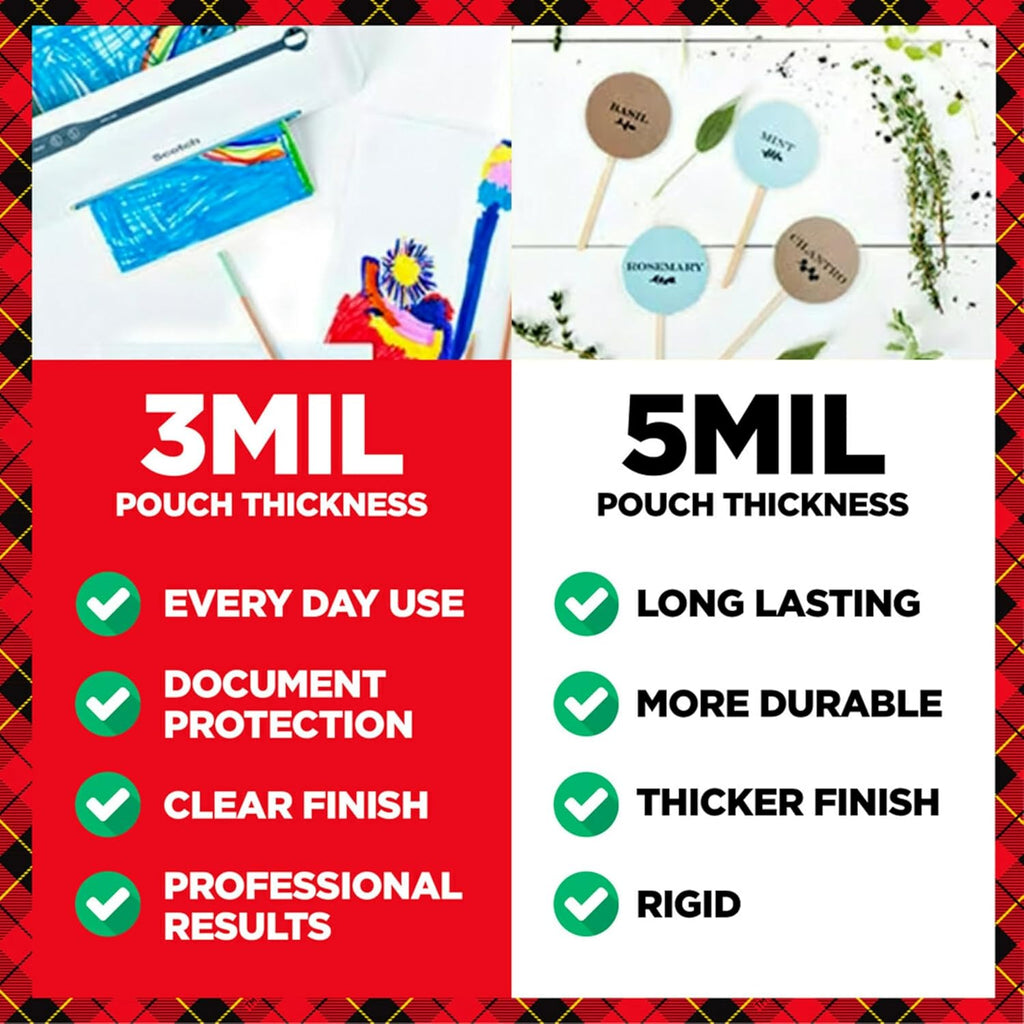 Scotch Thermal Laminating Pouches, 200 Count, Clear, 3 mil., Ideal Office or School Supplies, Fits Letter Sized Paper (8.9 in. × 11.4 in.)